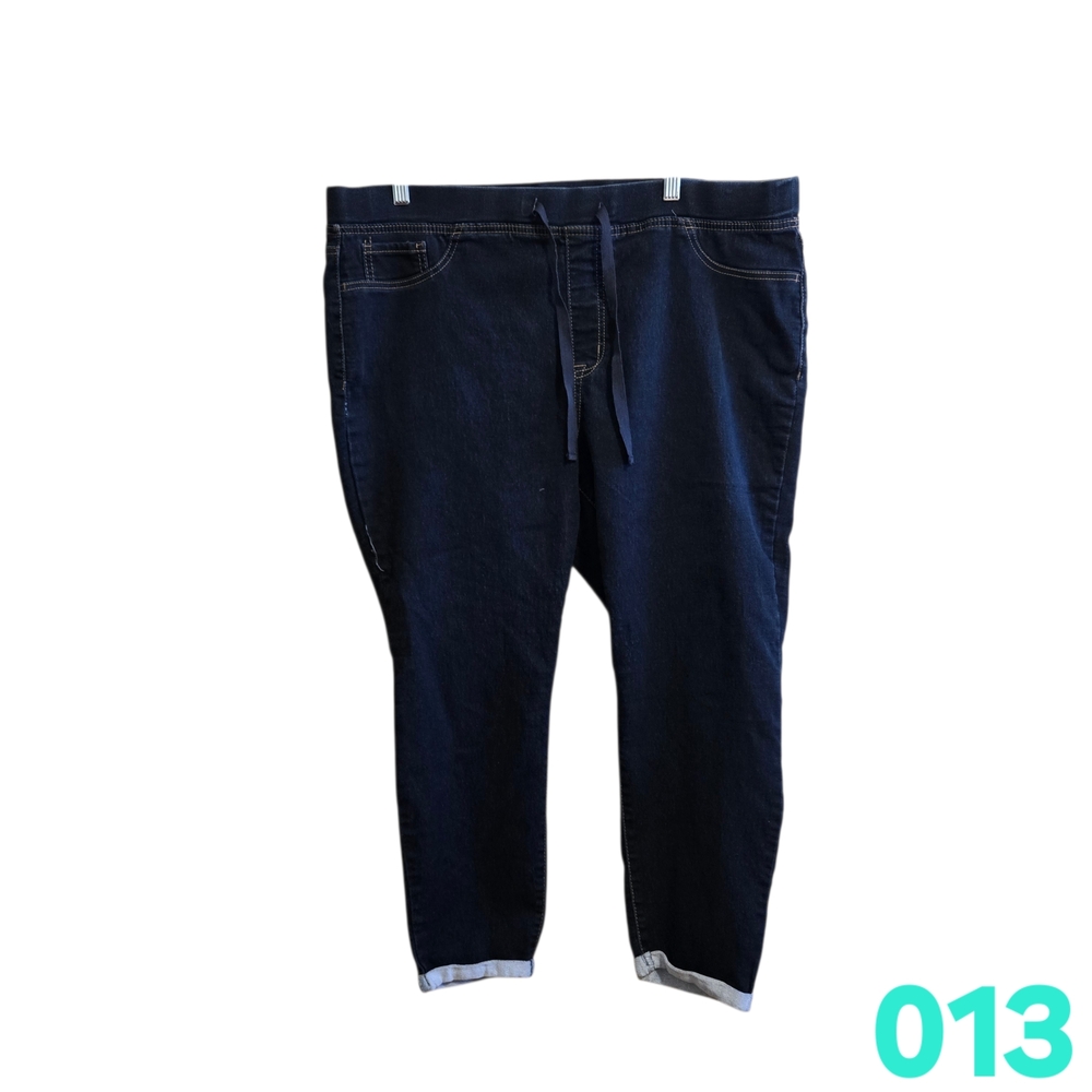 Lei Women's Jeans Size 2X Ankle Skinny Mid Rise Dark Wash